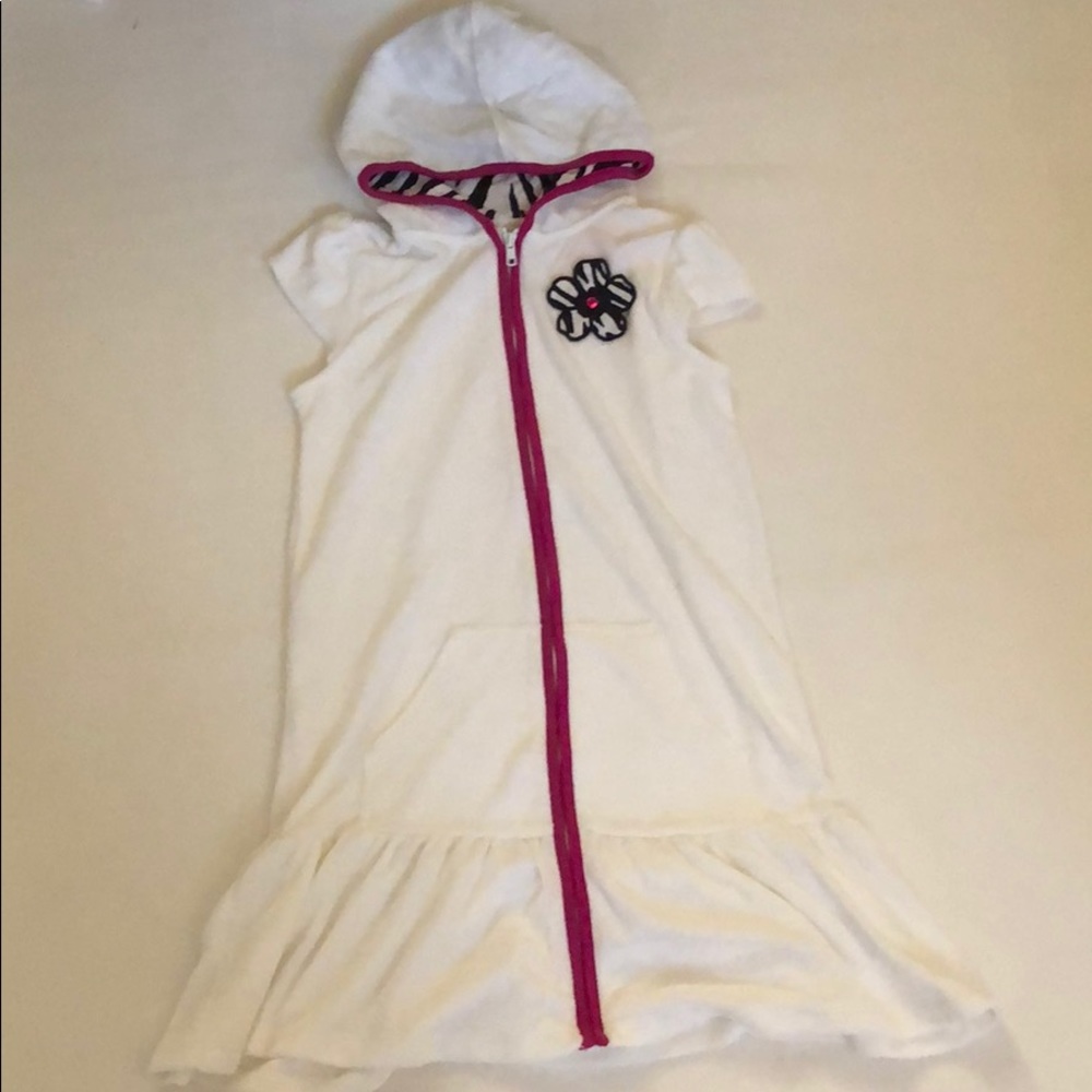 Gymboree swim zebra coverup